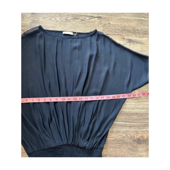 Ramy Brook Navy Mini Dress Small Blue Short Sleeve Blouson - Picture 8 of 8